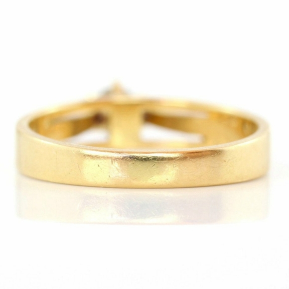 Vintage 18k diamond solitaire ring - Picture 11 of 12